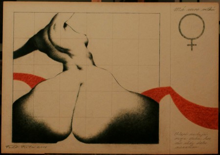 Má moc veľkú, suchý pastel, 98x69 cm